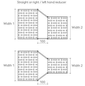 Straight or right left hand reducer