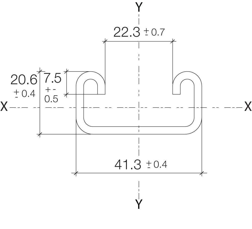 Metal Framing - Sectional Dimensions 1