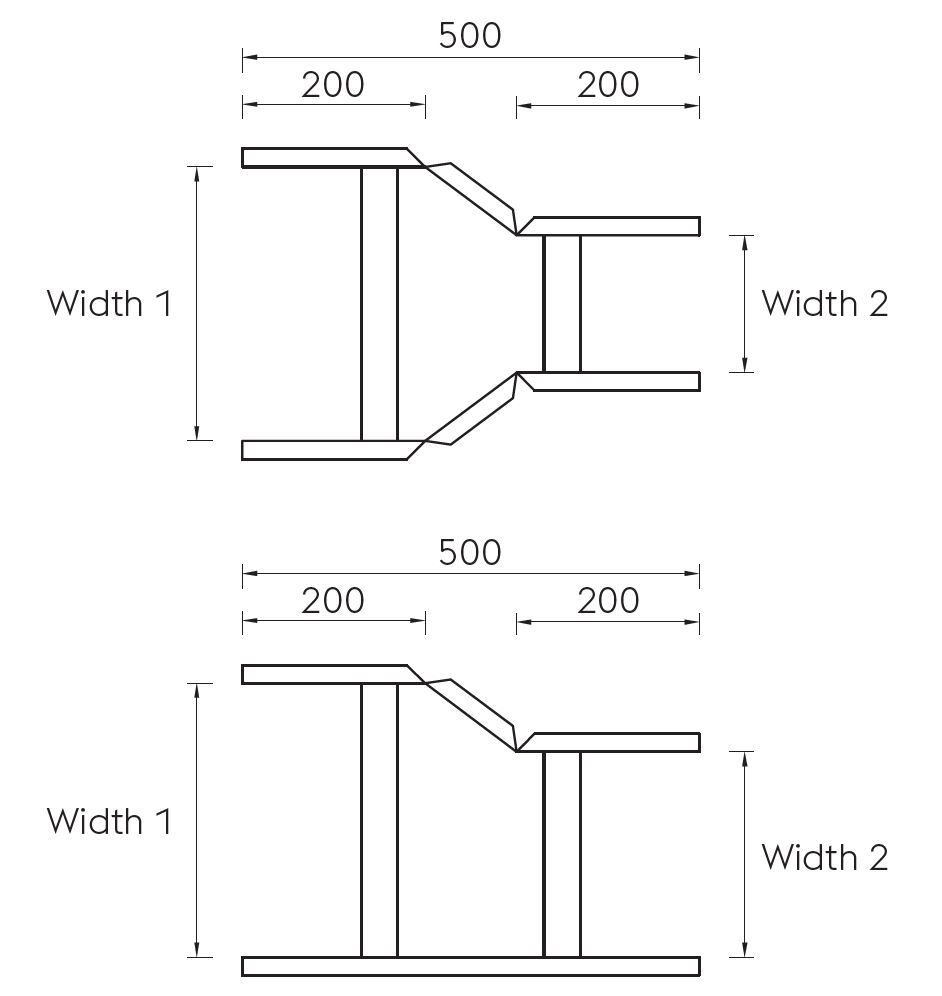 Pre-Galvanised Reducer Footprint