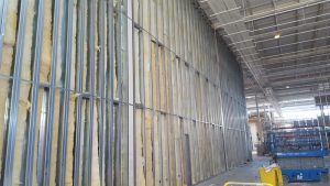 steel framing high bay walling